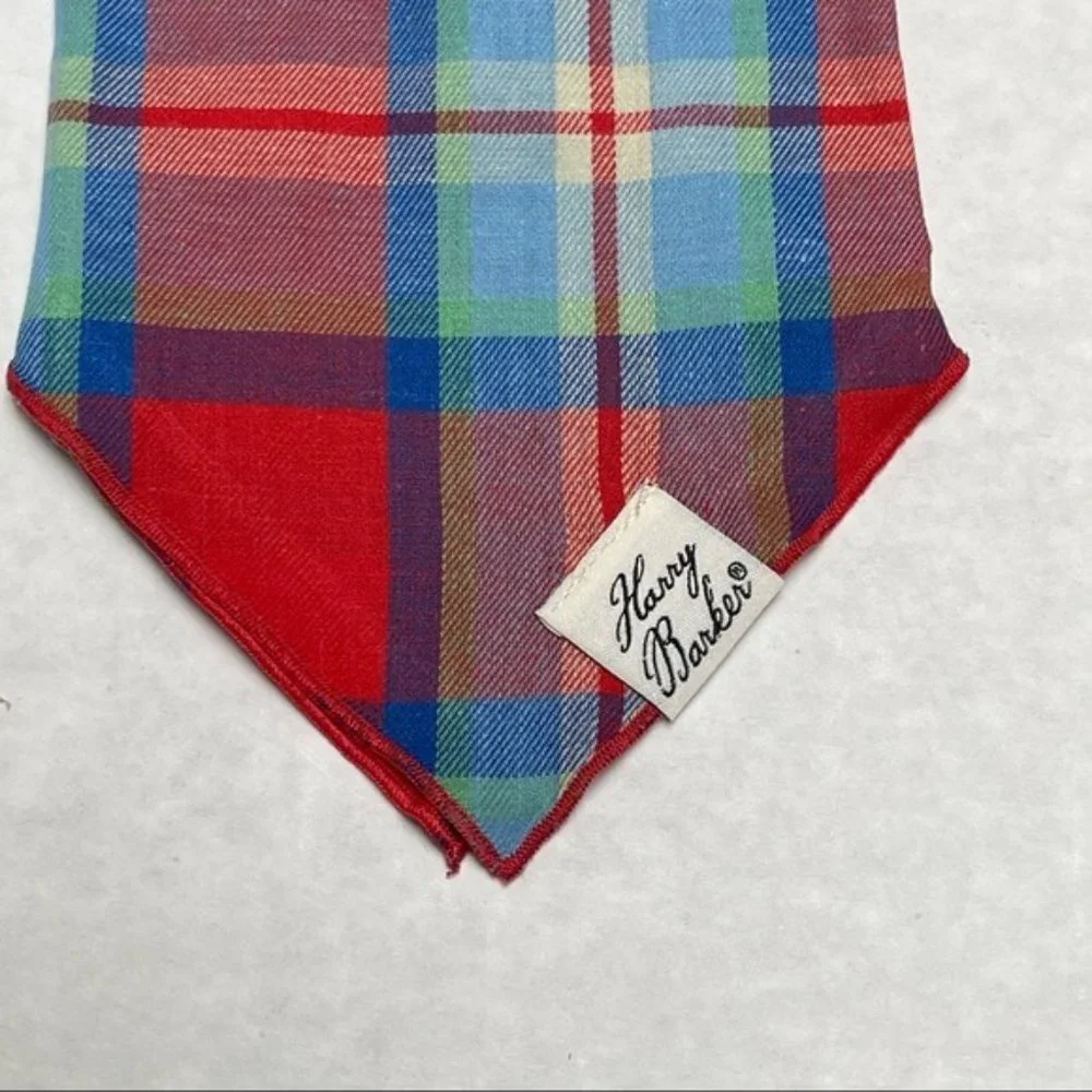 Harry Barker Plaid Dog Bandana 100% Cotton Large 14 to 18 Inches NEW‎ Scarf